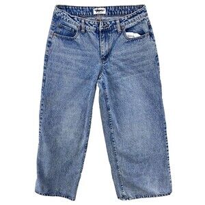 RSQ Low Rise Wide Leg Jeans Womens Size 29 Mid Rise Medium Wash Skater Denim
